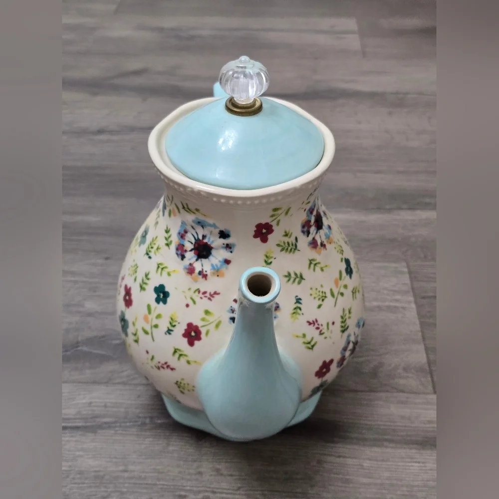 Pioneer Woman Kari 2.4 Qt Teapot With Lid Farmhouse Cottagecore Floral